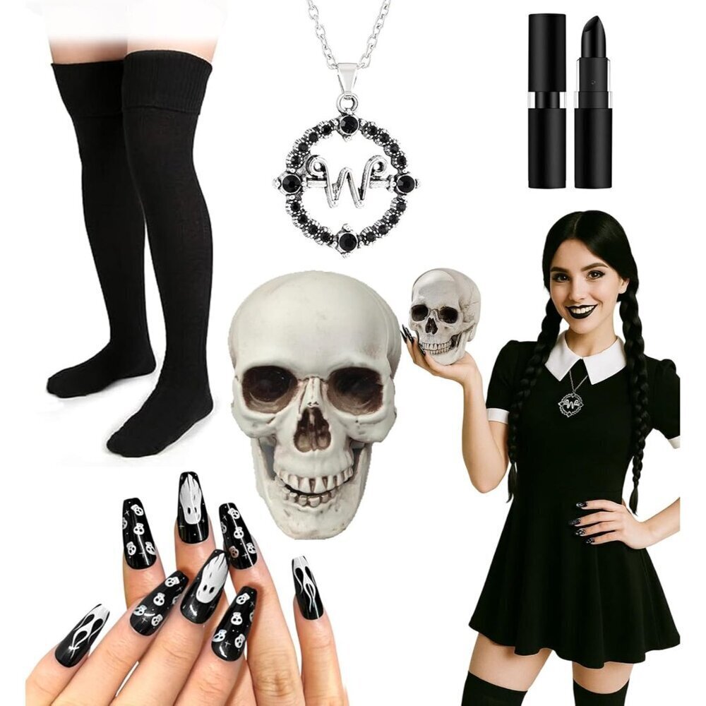 Women Costume Accessories Set Cosplay Halloween Jewelry Makeup